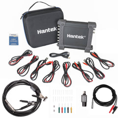 Hantek front panel display shows multi-function automotive diagnostics for quick fault sensing.
