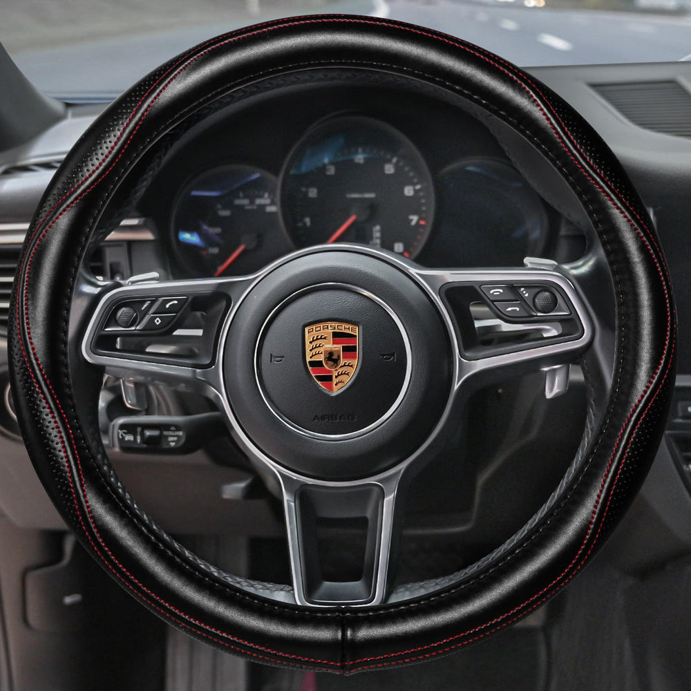 Close-up stitching shows craftsmanship and durability of the cover.