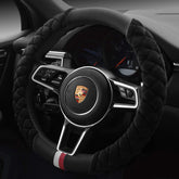 HAOKAY luxury fluffy steering wheel cover enhances grip with plush comfort