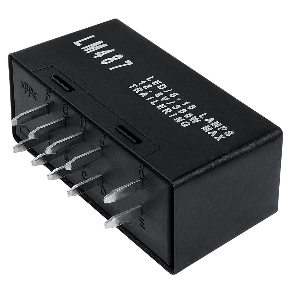 Haokixin LM487 LED flasher relay front view for GM trucks improves turn signal reliability