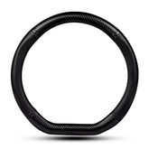 HAOTULE carbon fiber and nappa leather D shape cover close up showing premium texture and grip
