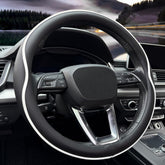 HAOTULE leather steering wheel cover with nappa surface for a comfortable grip
