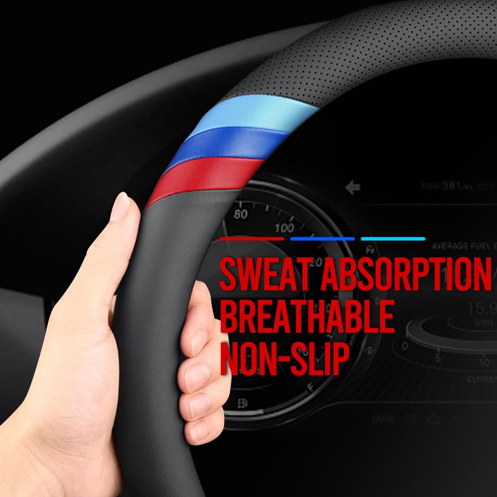 HAOTULE three-color stripe detail enhances classic BMW interior styling.