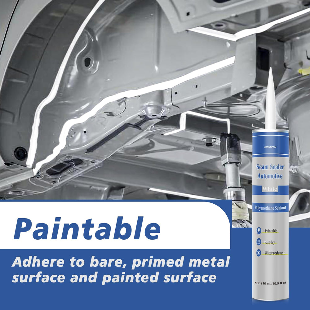 HAOXAOON seam sealer bottle shown with application on auto body.