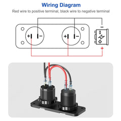 Hapytrip 150W socket supports 12V and 24V devices like GPS and dash cams