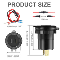 Hapytrip easy DIY installation replaces the original lighter socket for a clean look.