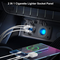 Hapytrip compatible with 12V/24V vehicles, ideal for boats, RVs, and ATVs.