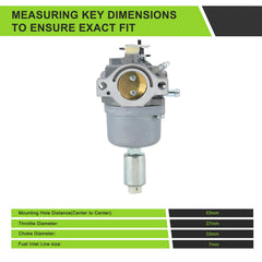 Harbot carburetor dimensions 53mm center mounting reference.