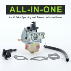 Harbot Champion 196cc carburetor side detail with precise calibration