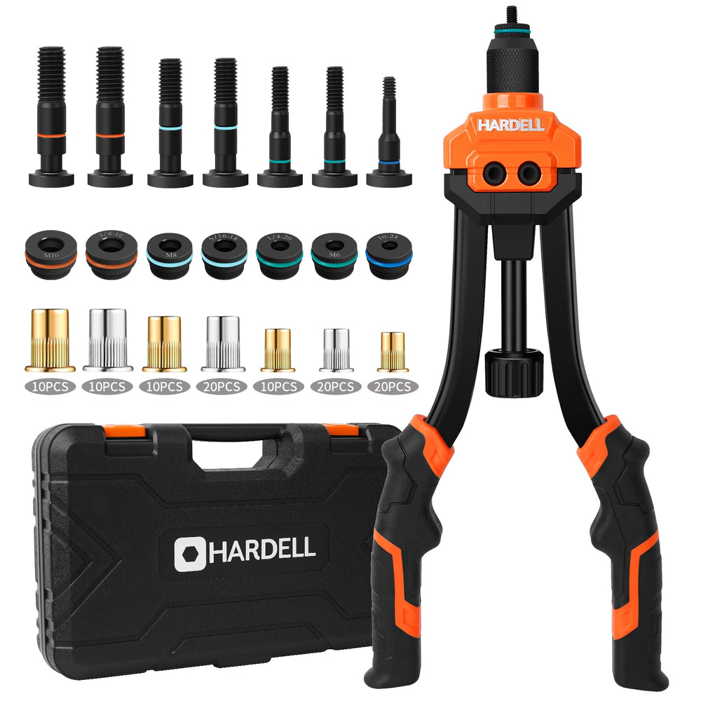 HARDELL Rivet Nut Tool Kit with 14 inch reach for versatile riveting projects.