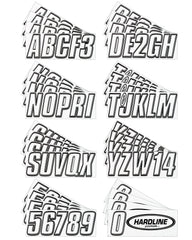 Hardline USA Series 800 with 3-inch block font for USCG-compliant boat registration