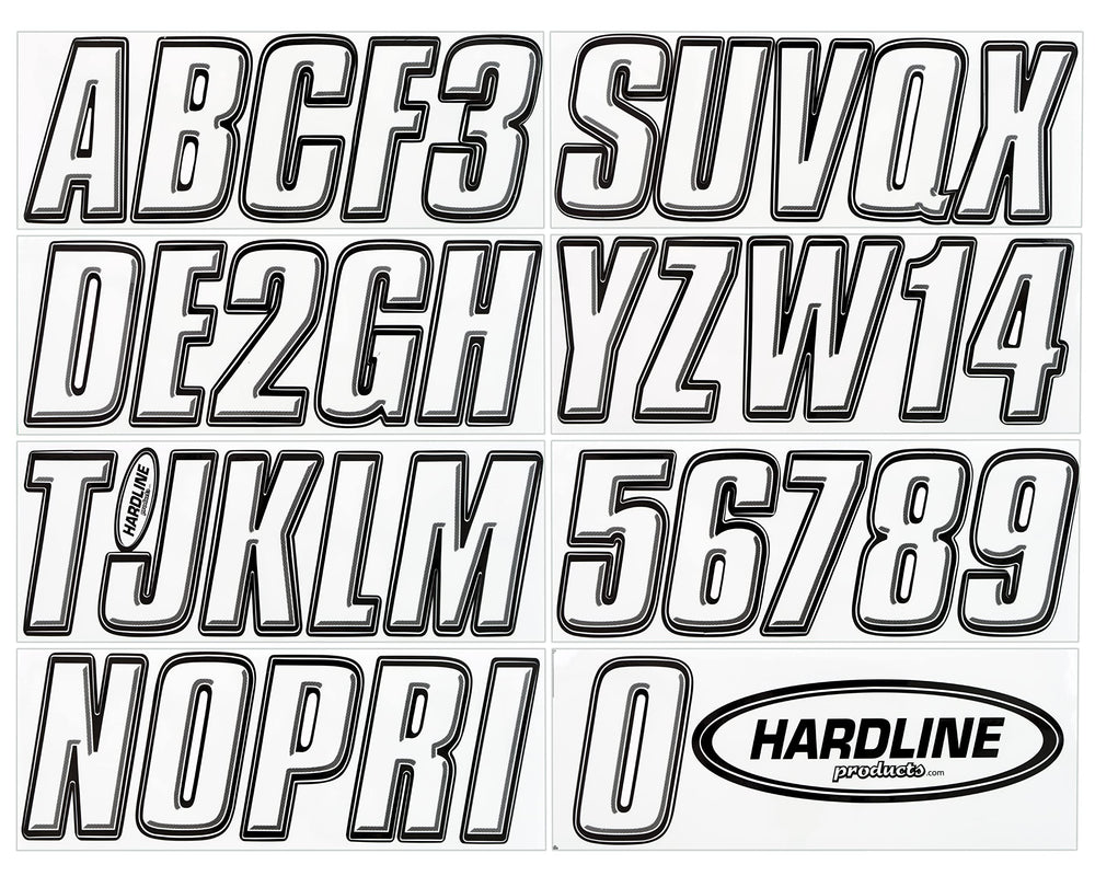 Hardline USA Series 800 registration numbers on hull for clear visibility