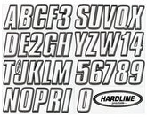 Hardline USA Series 800 registration numbers on hull for clear visibility