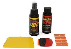 Hardline Sticker-Off remover bottle enables residue-free decal removal without surface damage.