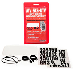 Hardline USA off-road license plate kit mounting plate: durable, UV-resistant base for trail-ready setups.