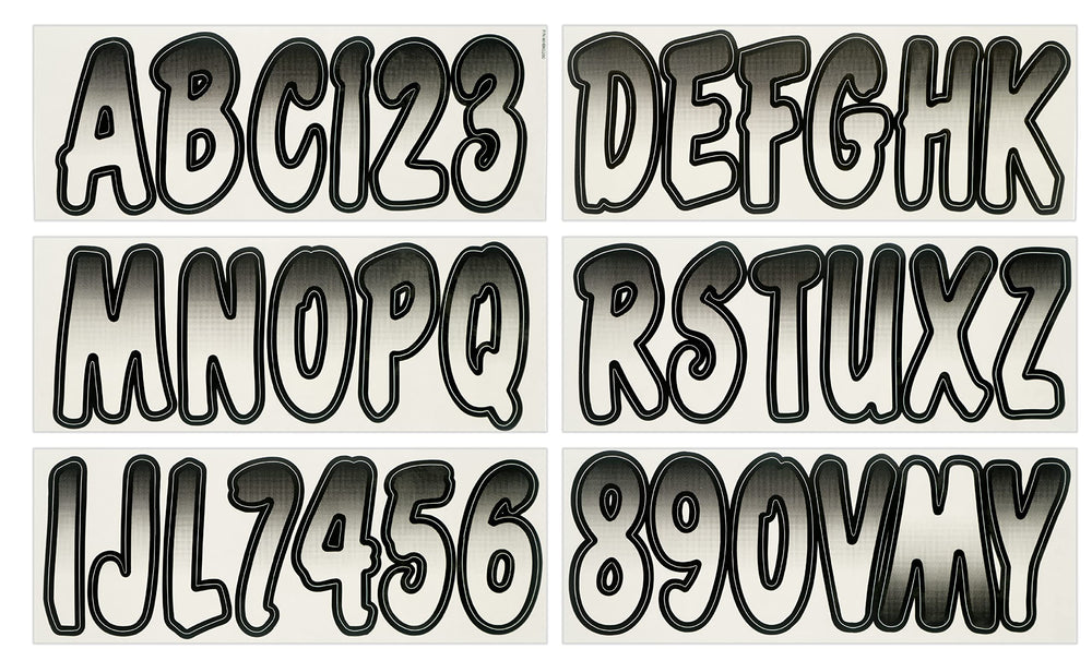 Hardline USA Series 200 kit display with letters and numbers ready for registration.