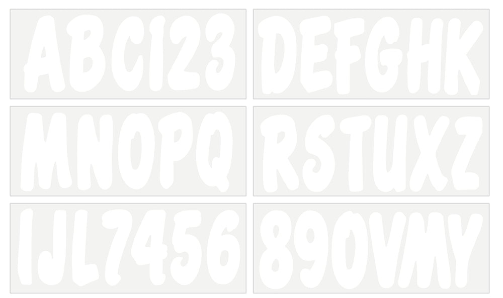 Hardline Products USA Series 200 registration letters A-Z applied to boat hull for clear visibility.