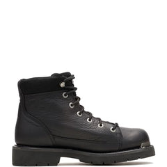 Harley-Davidson Chipman boot logo detail emphasizes authentic Harley style.