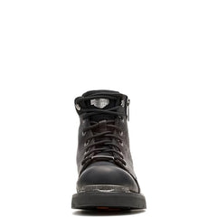 Harley-Davidson Chipman boot upper texture highlights full-grain leather for longevity.