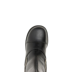Toe-stitch detail on Amherst boot for added durability and moto character.