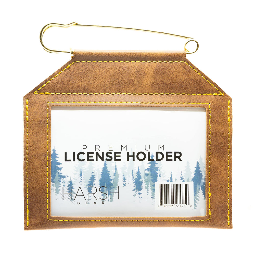 Harsh Gear Weatherproof license holder front view for hunting and fishing.
