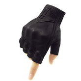 Harssidanzar fingerless motorcycle gloves offering secure grip for riders.