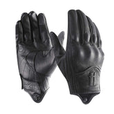 Harssidanzar GM028 gloves with leather texture for durable riding grip