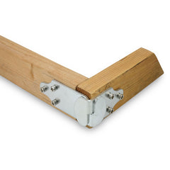 Harvards Chrome trailer rack hardware detail for stable four-corner joins.
