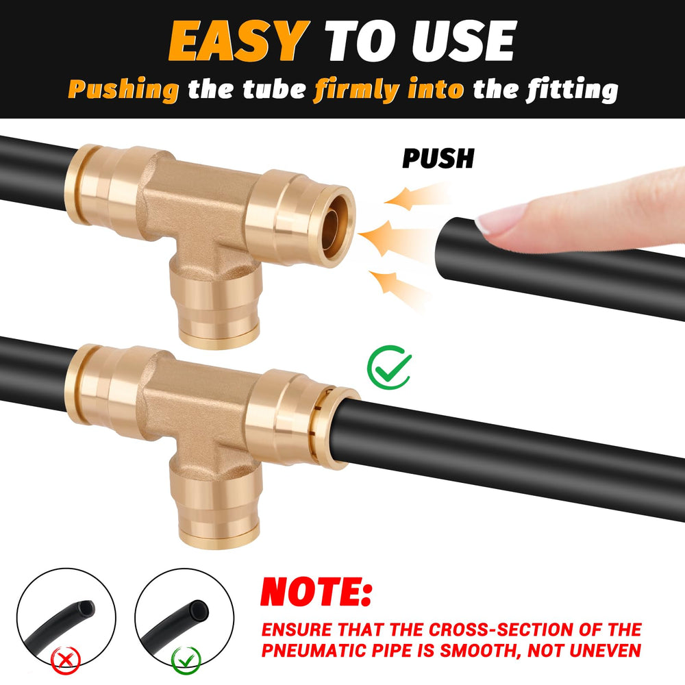 HASAOMOI push-in connection demonstrates quick maintenance on air lines.