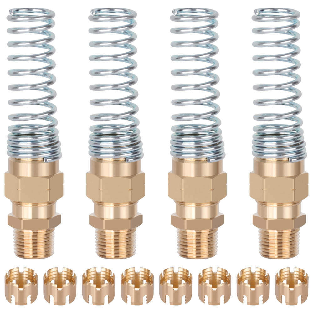 HASAOMOI three-eighths-inch hose with spring guard for durable connections