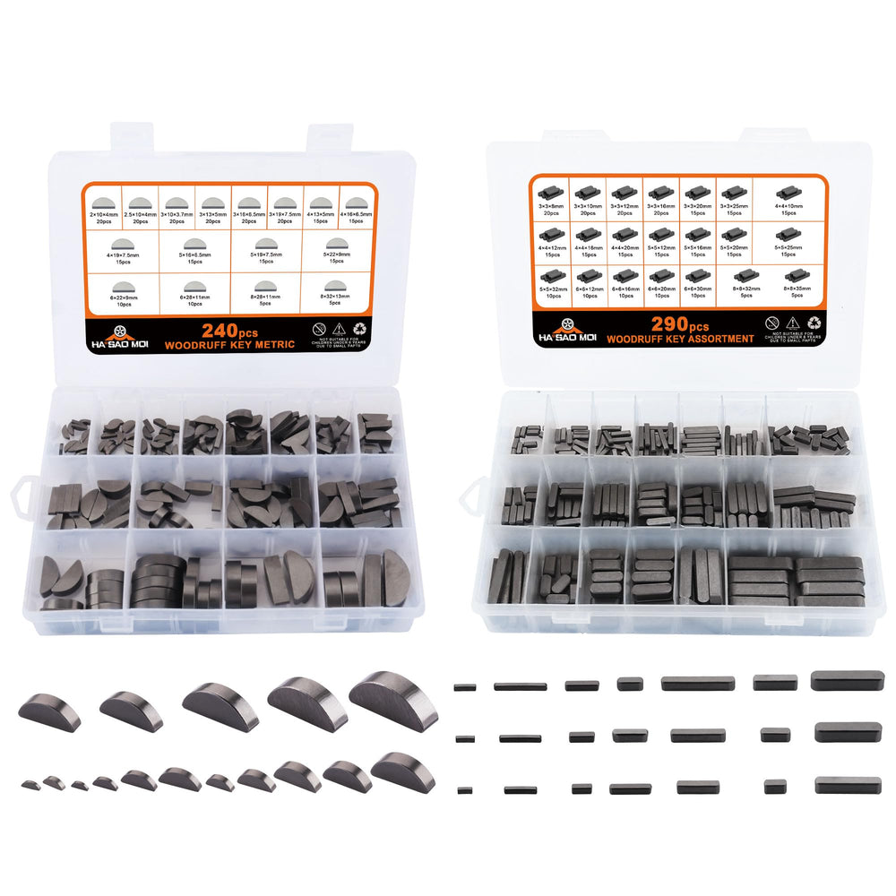 HASAOMOI woodruff key kit front view showing organized case for quick tool matching.