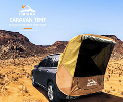 Hasika hatchback tent offers shade at festivals and camping