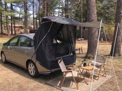 HASIKA SUV Tailgate Tent offers 110+ sq ft shade for outdoor lounging.