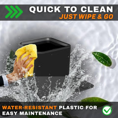 HAUSSIMPLE car trash can securely fits car floor humps for steady placement.