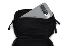 Havoc Racing Bar Bag interior pockets keep goggles, phone, and tools organized.