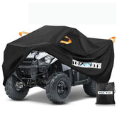 HAYCOVER ATV cover demonstrates universal fit protecting multiple models.