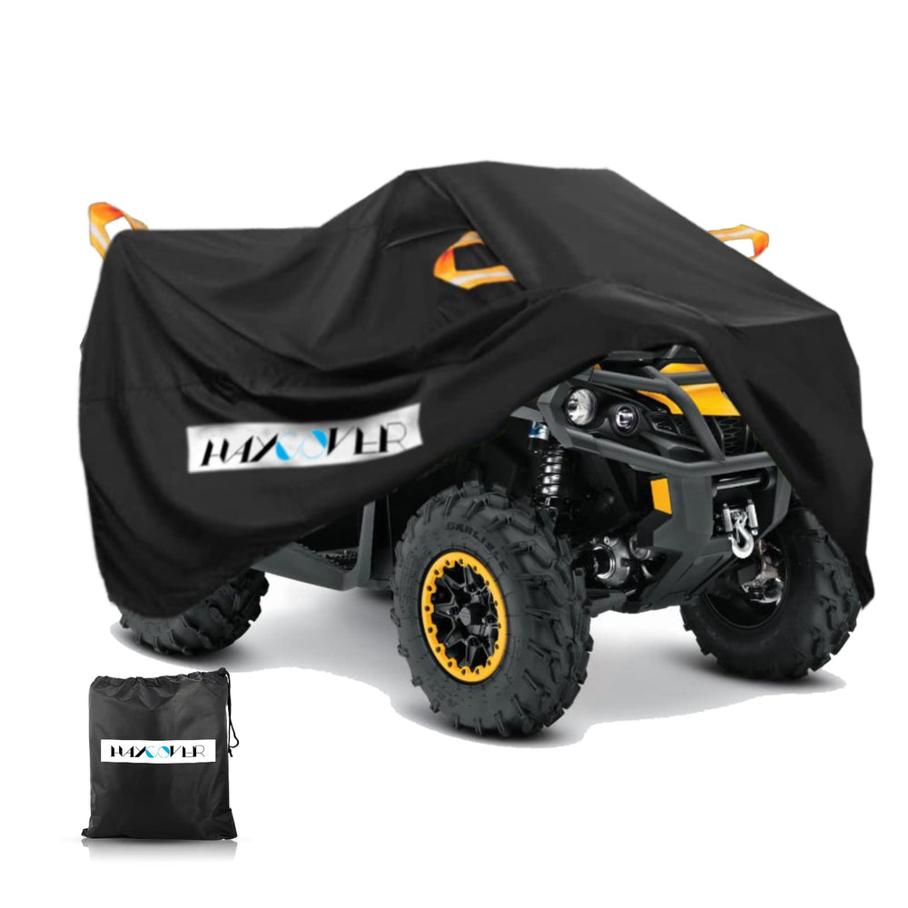 HAYCOVER XXXL ATV cover in waterproof fabric shielding a large quad outdoors