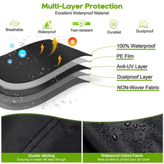 HayCover UTV cover four reflective strips enhancing nighttime visibility.
