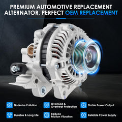 HAYIAUTO 11176N alternator internal fan detail demonstrating cooling capability