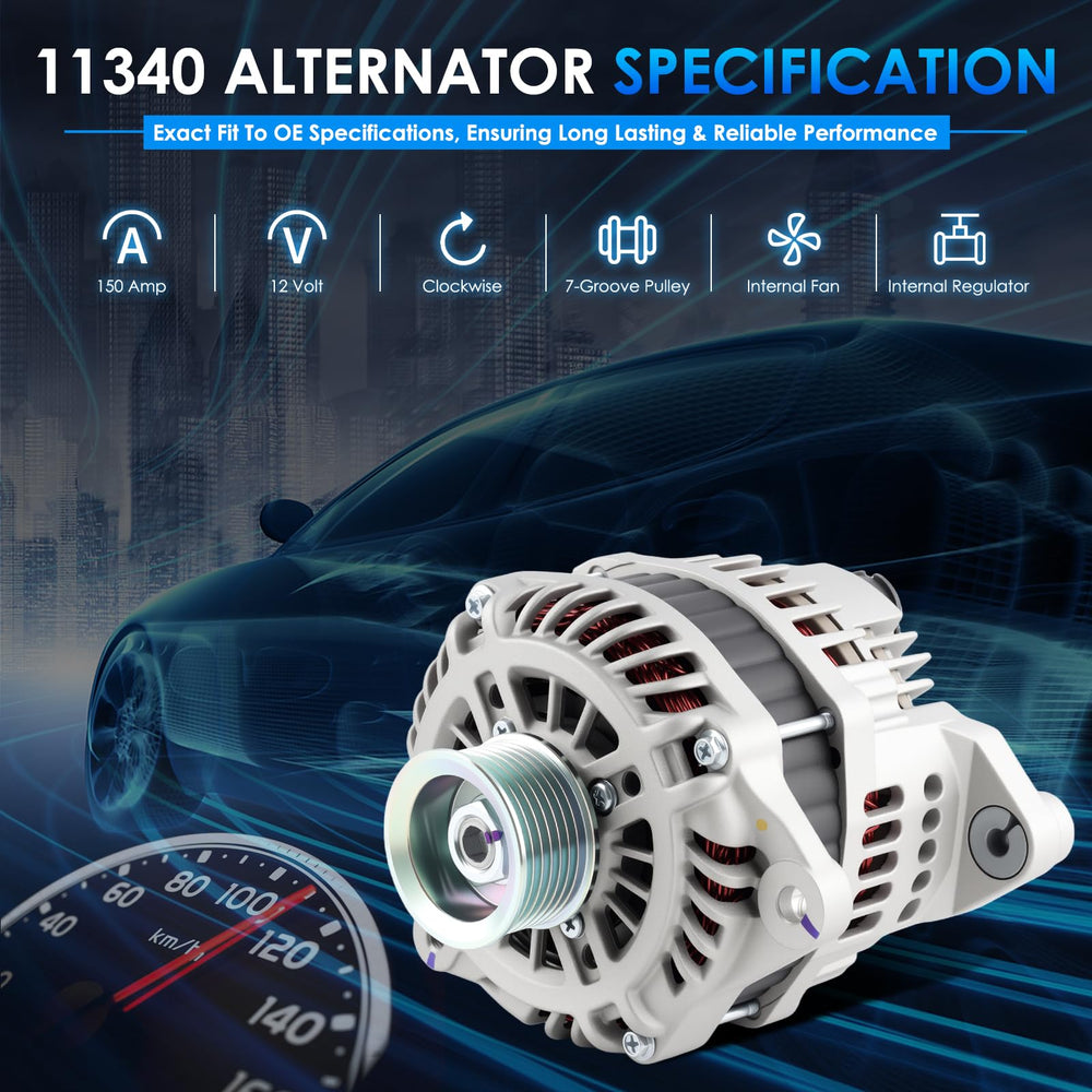 HAYIAUTO 11340N pulley-area, 7-groove pulley for reliable belt engagement