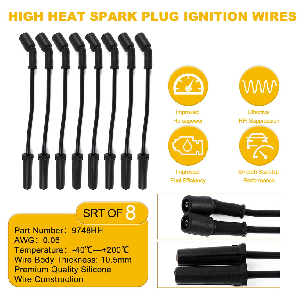 HAYIAUTO 12622553 spark plug wires showing quality conductors