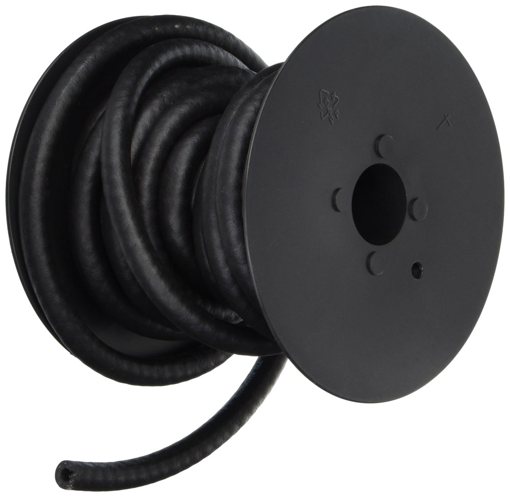 HBD Industries Thermoid fuel line hose, 1/4 inch ID, 25 ft, black, for reliable fuel conveyance.