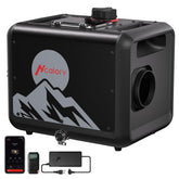 HCALORY 8KW diesel heater exterior unit for safe, ducted warmth control.