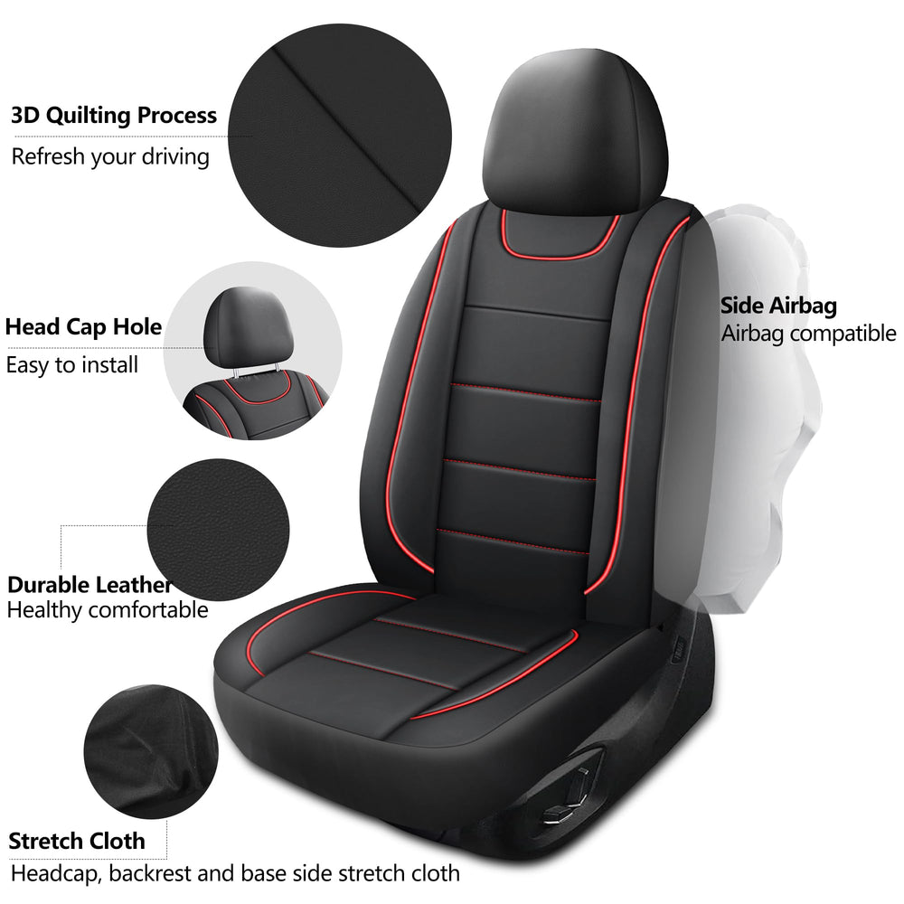 HChengkikz quilting leather rear seat cover protects seats from spills