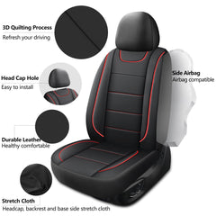 HChengkikz quilting leather rear seat cover protects seats from spills