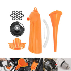 HDBUBALUS primary-case oil fill funnel reaches under the filter
