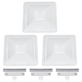 HECASA 14-inch RV roof vent cover front view protects from sun and rain