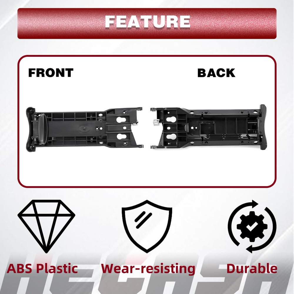 Installation view of HECASA sliding mechanism with mounting hardware