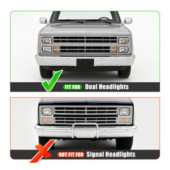 Closeup of HECASA headlight bezel in durable ABS silver.