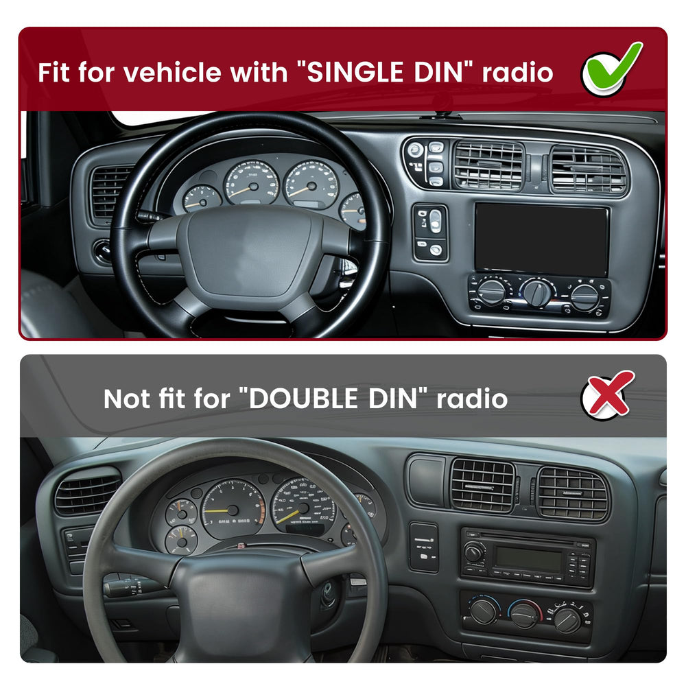 HECASA single din fit demonstrated for easy radio installation
